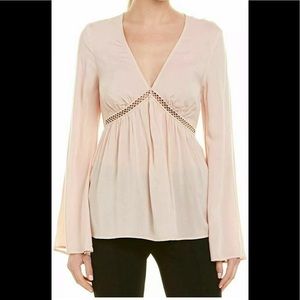 BCBGeneration Women's Empire Waist Blouse Rose Smo